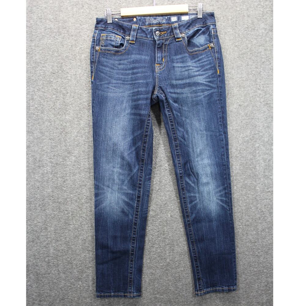 Miss Me Skinny Jeans in Medium Blue Wash with Fading